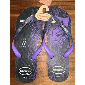 BNWT Marvel Black Panther Premium Havaianas Flip Flops Men's Size  13